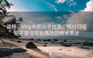 读糖心Vlog先把句子拉直：核对口径是不是没写后再改回相关表述